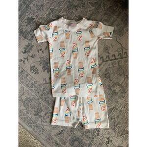 Hanna Andersson‎ Long Sleeve Pajama Set Ice Cream Cone 3yr old Toddler